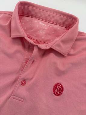 Johnnie-O Golf Polo Men's XL Coral Pink Ballantyne Country Club